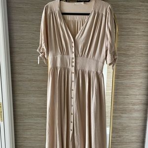 Cream button dress size medium